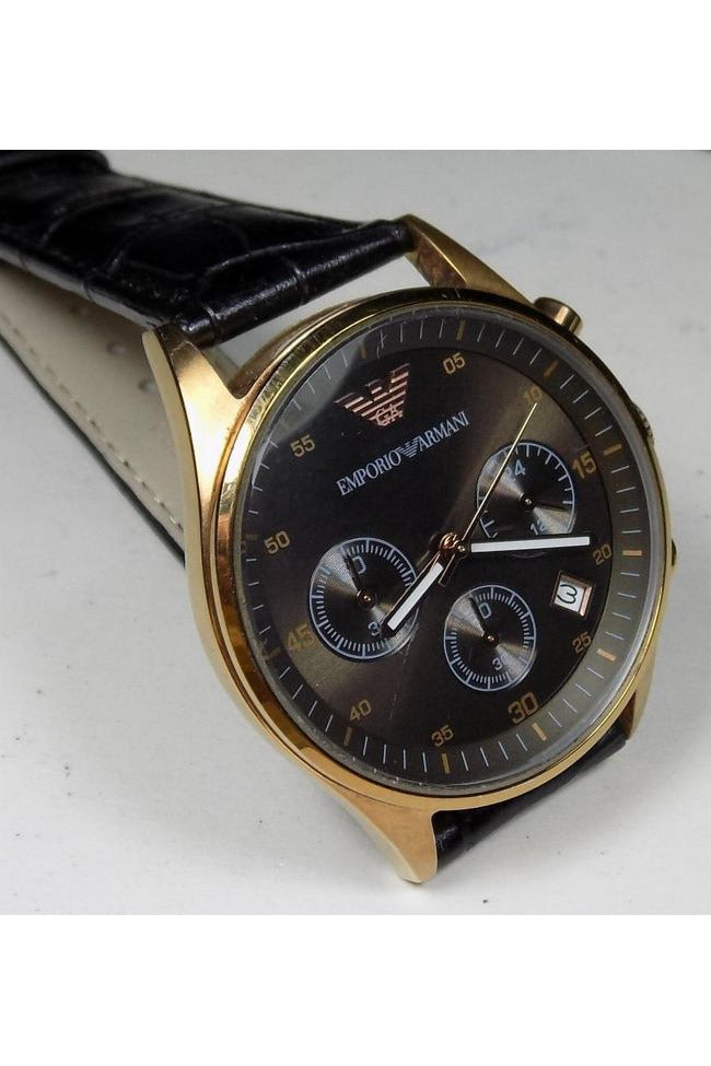 Buy Emporio Armani Men’s Chronograph Quartz Brown Dial 38mm Watch 5891 in Pakistan