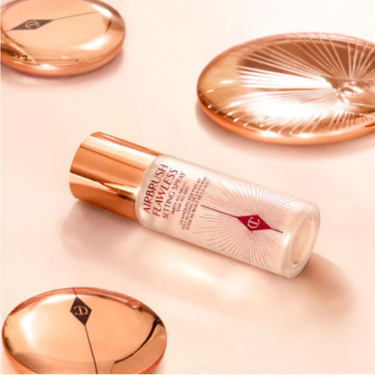 Charlotte Tilbury Airbrush Flawless Setting Spray Duo -  Full Size 100ML -mini Size -34ML