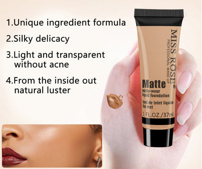 Buy Miss Rose Long Lasting Liquid Full Skin Coverage Soft Matte Foundation 37 - Ml in Pakistan