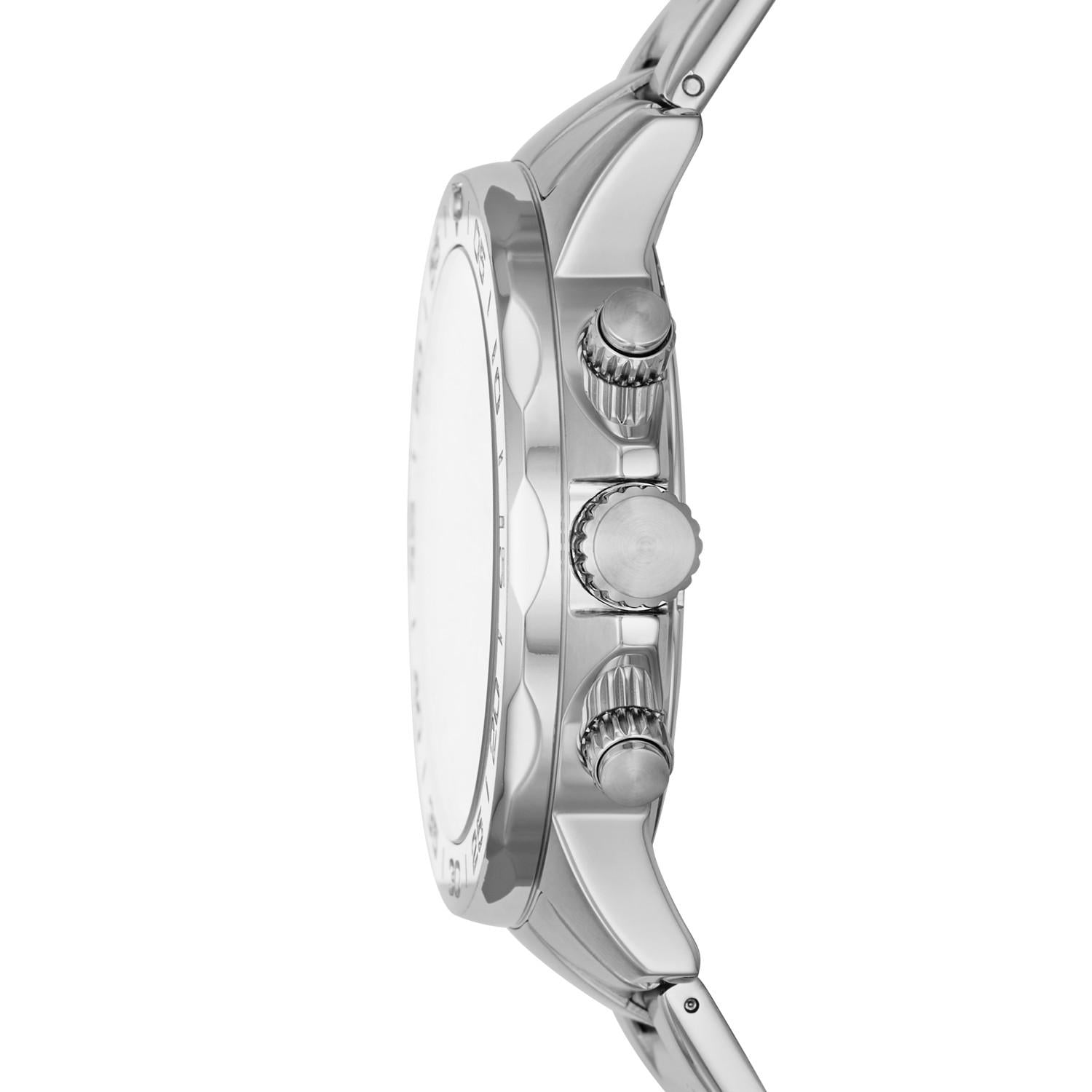 Buy Fossil Men's Chronograph Quartz Silver Stainless Steel Silver Dial 45mm Watch BQ2490 in Pakistan