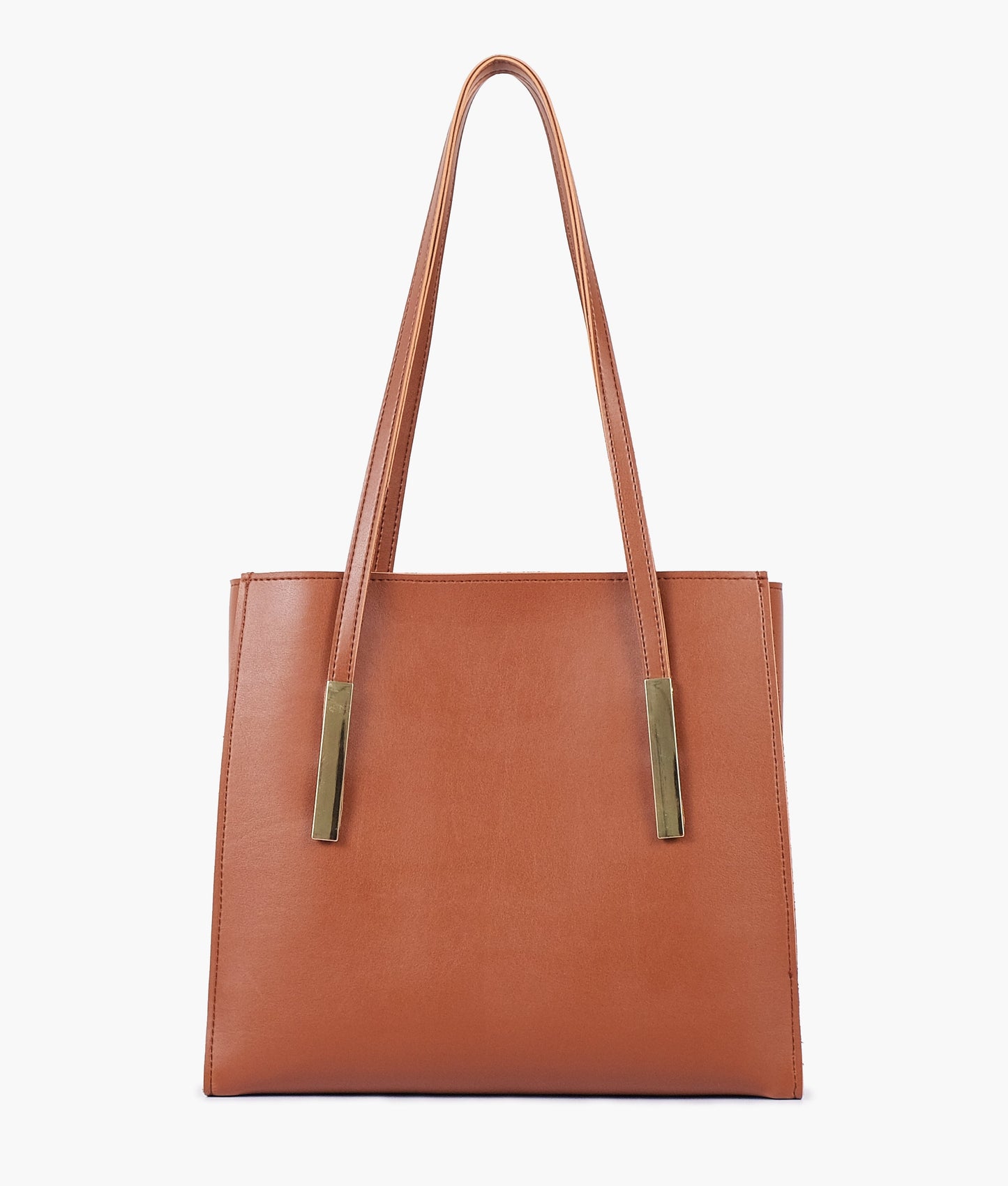 Buy Zipper Shoulder Bag With Long Handle - Brown in Pakistan