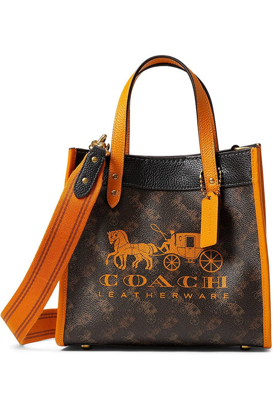 Buy Coach Horse and Carriage Tote 22 - Brown with Mustard in Pakistan