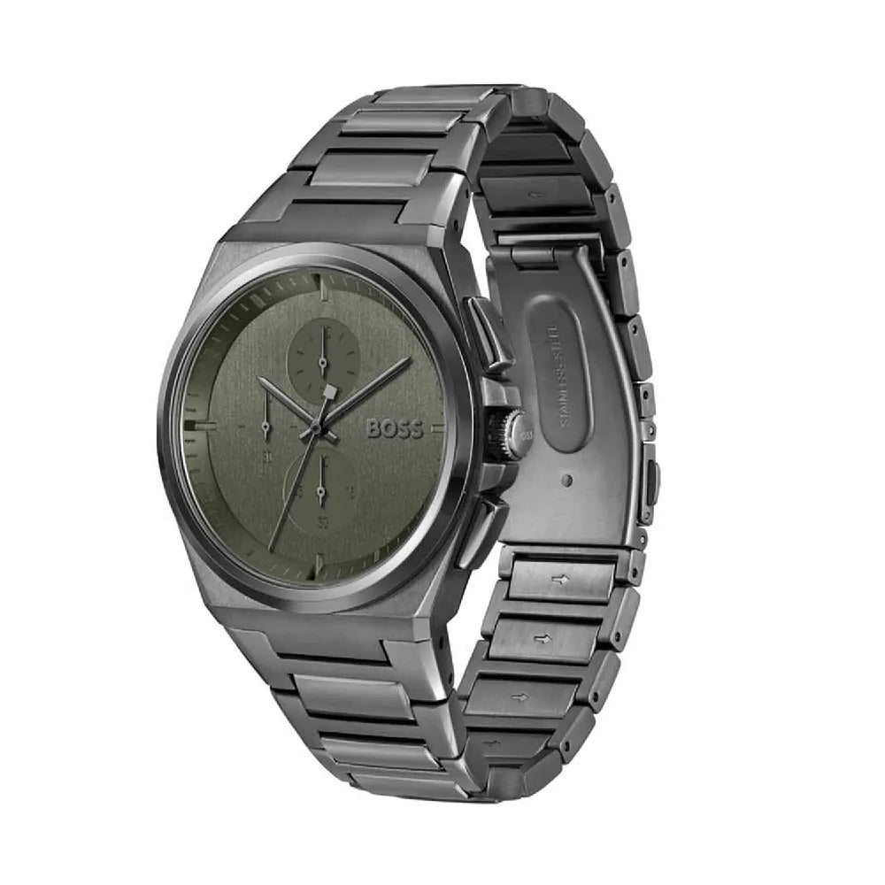 Buy Hugo Boss Men's Chronograph Grey Stainless Steel Watch 1514045 in Pakistan
