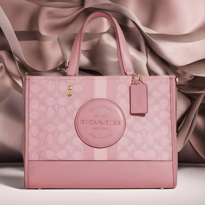 Buy Coach Dempsey Carryall In Signature Jacquard With Stripe And Coach Patch Bag Small in Pakistan