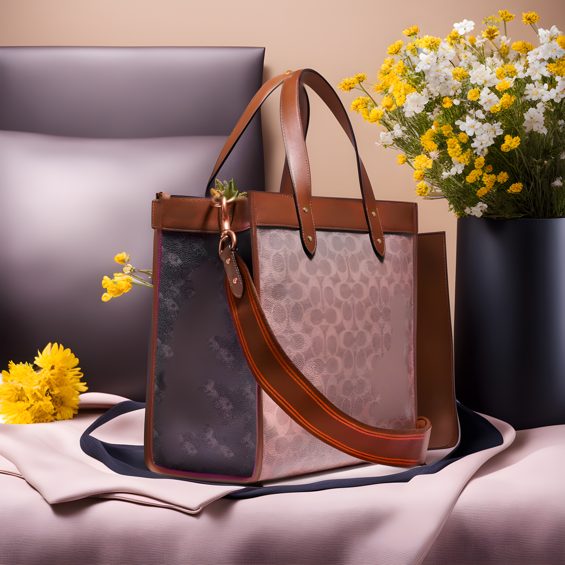 Buy Coach Field Tote In Signature Canvas With Horse And Carriage Print Bag Large in Pakistan