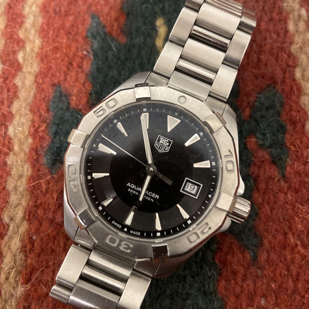 Buy Tag Heuer Aquaracer Black Dial Silver Steel Strap Watch for Men - WAY1110.BA0928 in Pakistan