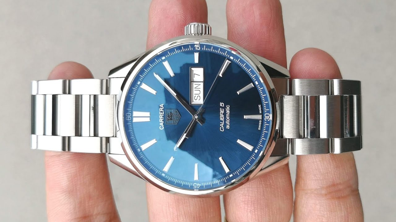 Buy Tag Heuer Carrera Calibre 5 Blue Dial Silver Steel Strap Watch for for Men - WAR201E.BA0723 in Pakistan