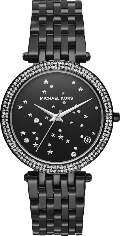 Buy Michael Kors Darci Black Dial with Diamonds Black Steel Strap Watch for Women - MK3787 in Pakistan