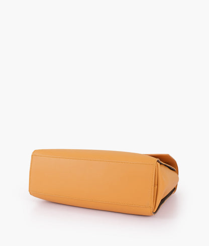 Buy Mustard Flap-over Top-handle Bag in Pakistan
