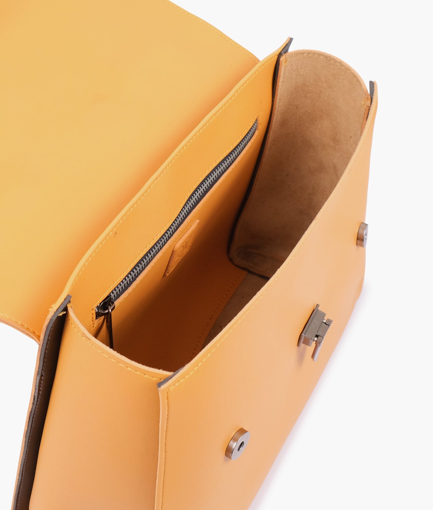 Buy Mustard Flap-over Top-handle Bag in Pakistan