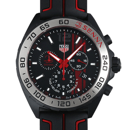 Buy Tag Heuer Formula 1 Ayrton Senna Special Edition Black Dial Black Rubber Strap Watch for Men - CAZ1019.FT8027 in Pakistan