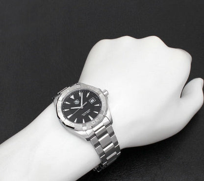 Buy Tag Heuer Aquaracer Black Dial Silver Steel Strap Watch for Men - WAY1110.BA0928 in Pakistan