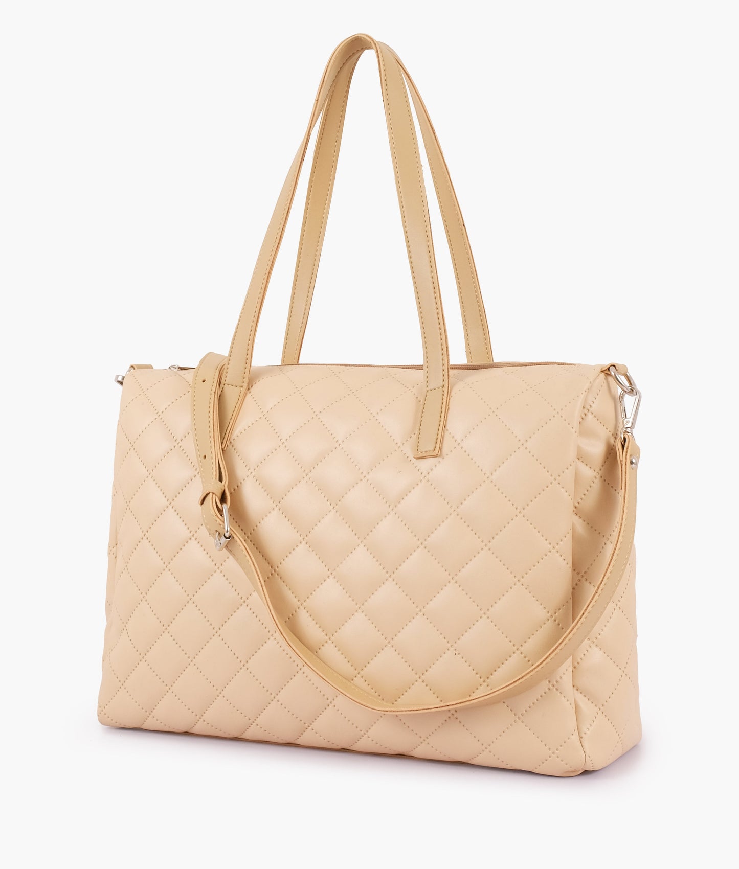 Buy Off-White Quilted Carryall Tote Bag in Pakistan