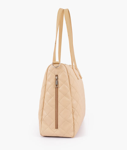 Buy Off-White Quilted Carryall Tote Bag in Pakistan