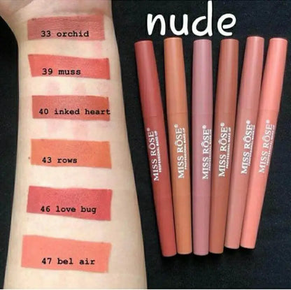 Buy Miss Rose High Pigment 2 In 1 Lip Liner + Lipstick in Pakistan