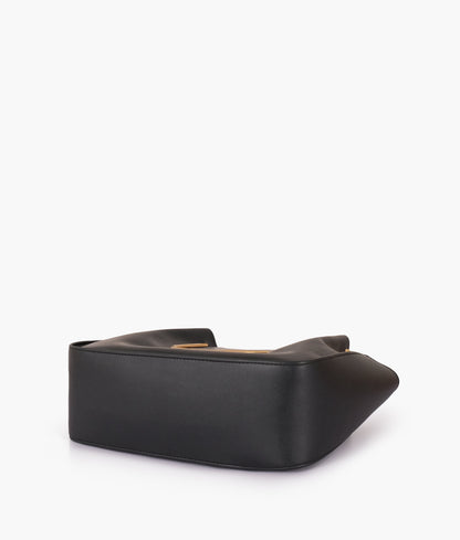 Buy Pearl Black Metallic Handle Shoulder Bag in Pakistan