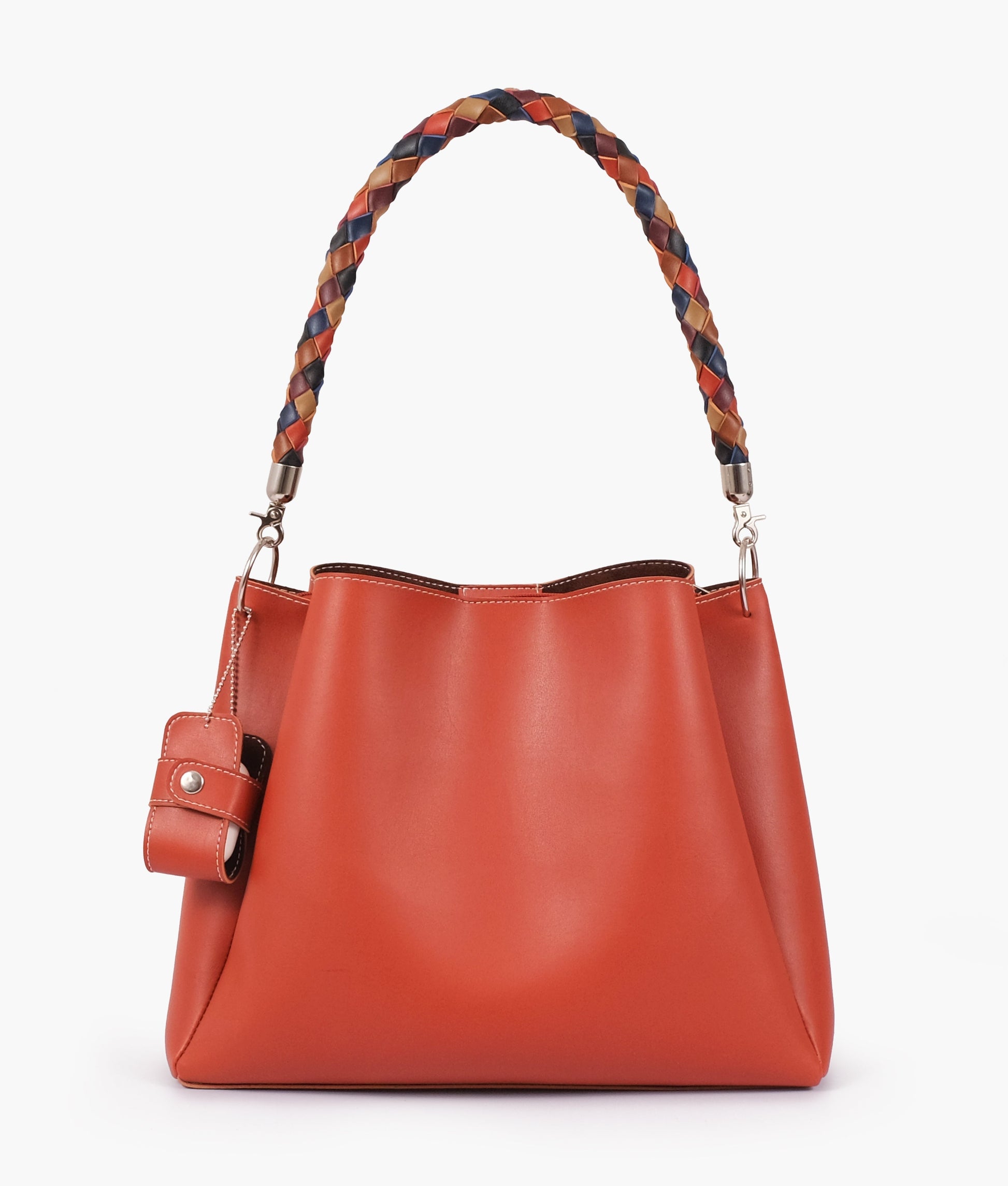 Buy Handbag With Braided Handle - Rust in Pakistan