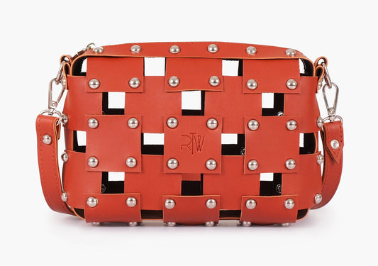 Buy Rivet Cross Body Bag - Rust in Pakistan