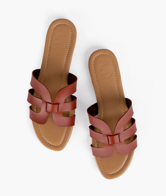 Buy Rust Cutout Flats in Pakistan