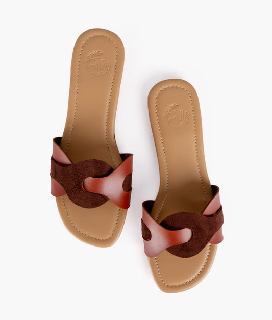 Buy Rust Suede Flats in Pakistan