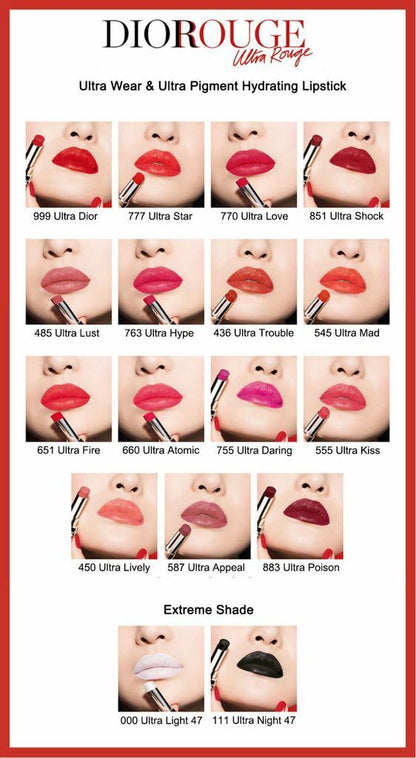 Buy Dior Rouge Ultra Rouge Hydra Lipstick - 436 Ultra Trouble in Pakistan