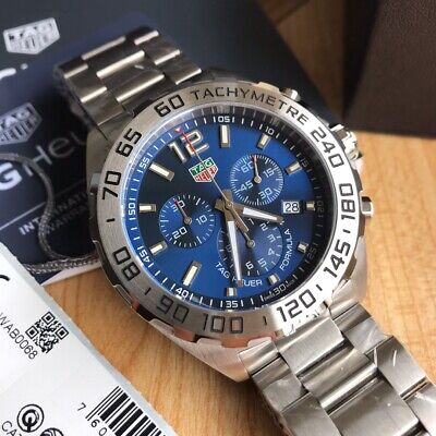 Buy Tag Heuer Formula 1 Chronograph Blue Dial Silver Steel Strap Watch for Men - CAZ101K.BA0842 in Pakistan