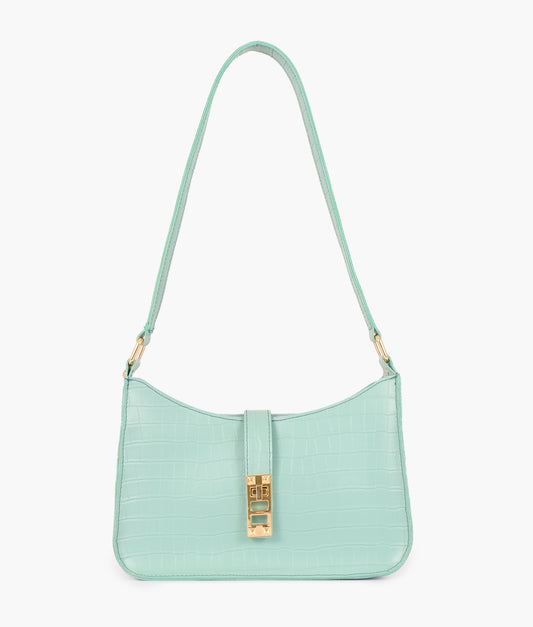 Buy Crocodile Baguette Bag - Sea Green in Pakistan