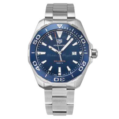 Buy Tag Heuer Aquaracer Blue Dial Silver Steel Strap Watch for Men - WAY101C.BA0746 in Pakistan