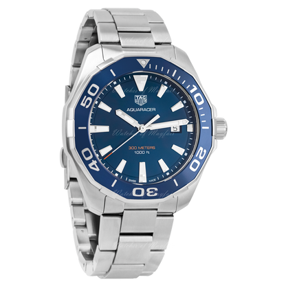 Buy Tag Heuer Aquaracer Blue Dial Silver Steel Strap Watch for Men - WAY101C.BA0746 in Pakistan