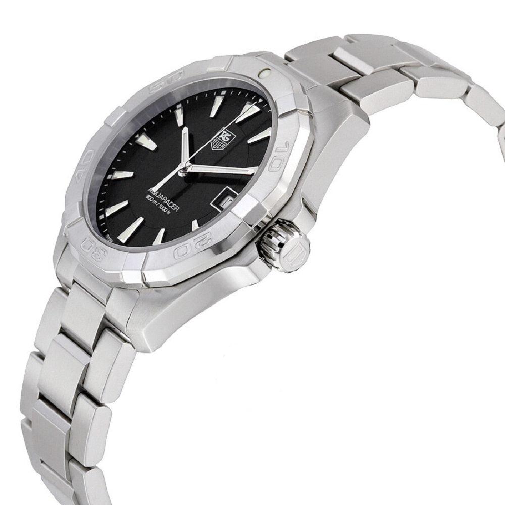 Buy Tag Heuer Aquaracer Black Dial Silver Steel Strap Watch for Men - WAY1110.BA0928 in Pakistan