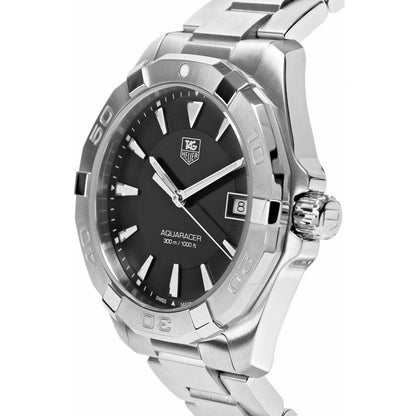 Buy Tag Heuer Aquaracer Black Dial Silver Steel Strap Watch for Men - WAY1110.BA0928 in Pakistan