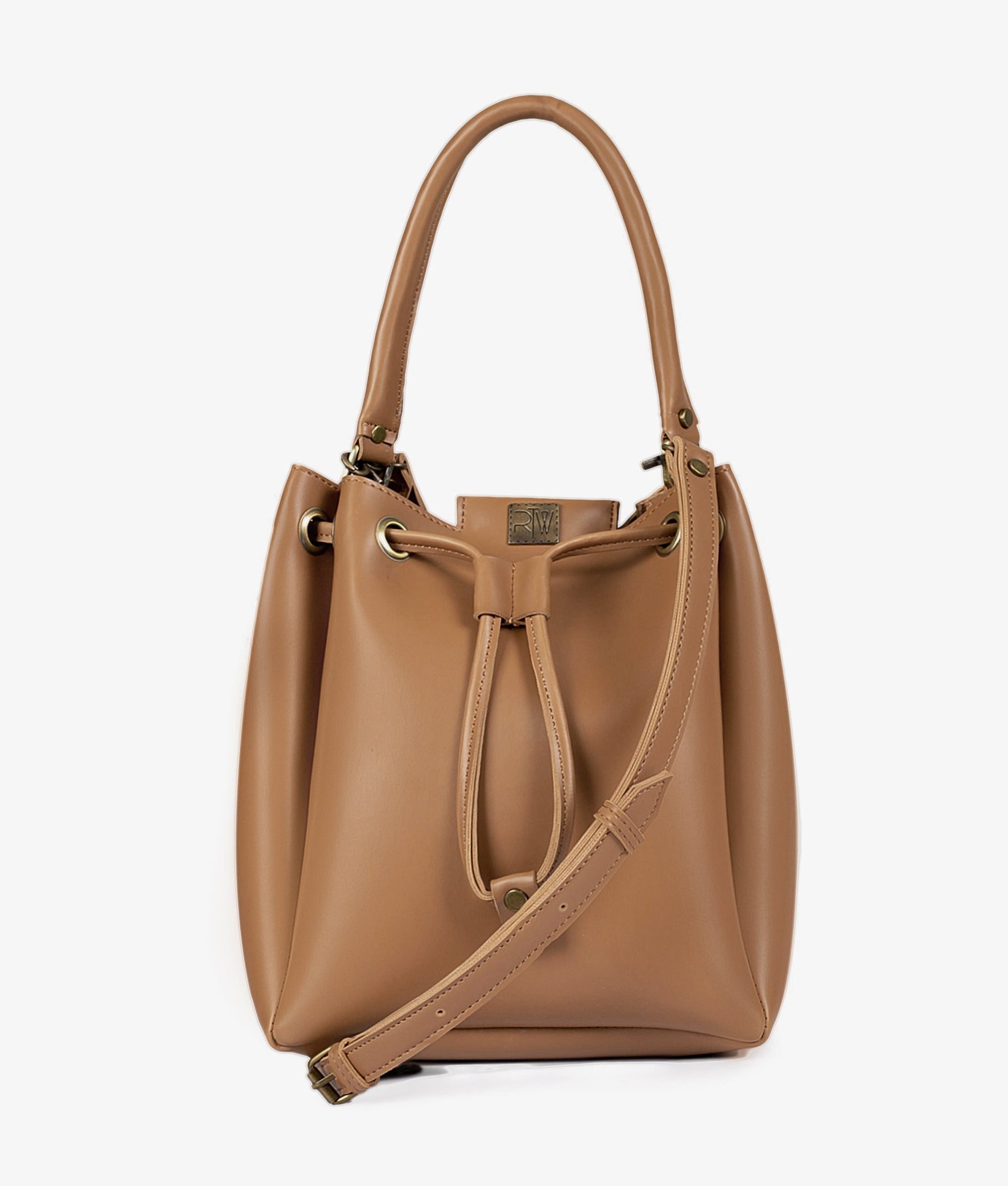 Buy Drawstring Bucket Bag - Tan in Pakistan