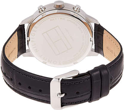 Buy Tommy Hilfiger Casual Grey Dial Black Leather Strap Watch for Men - 1710361 in Pakistan