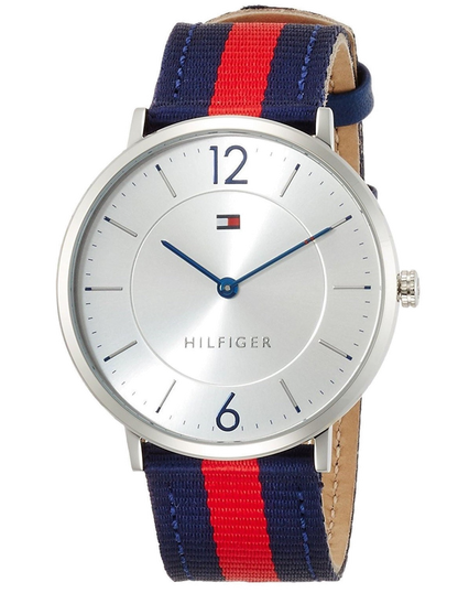 Buy Tommy Hilfiger Ultra Slim Silver Dial Two Tone Nylon Strap Watch for Men - 1791328 in Pakistan