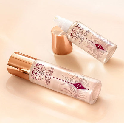 Charlotte Tilbury Airbrush Flawless Setting Spray Duo -  Full Size 100ML -mini Size -34ML