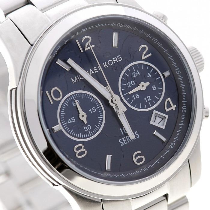 Buy Michael Kors Women's Hunger Stop Chronograph Blue Dial Silver Watch - MK5814 in Pakistan