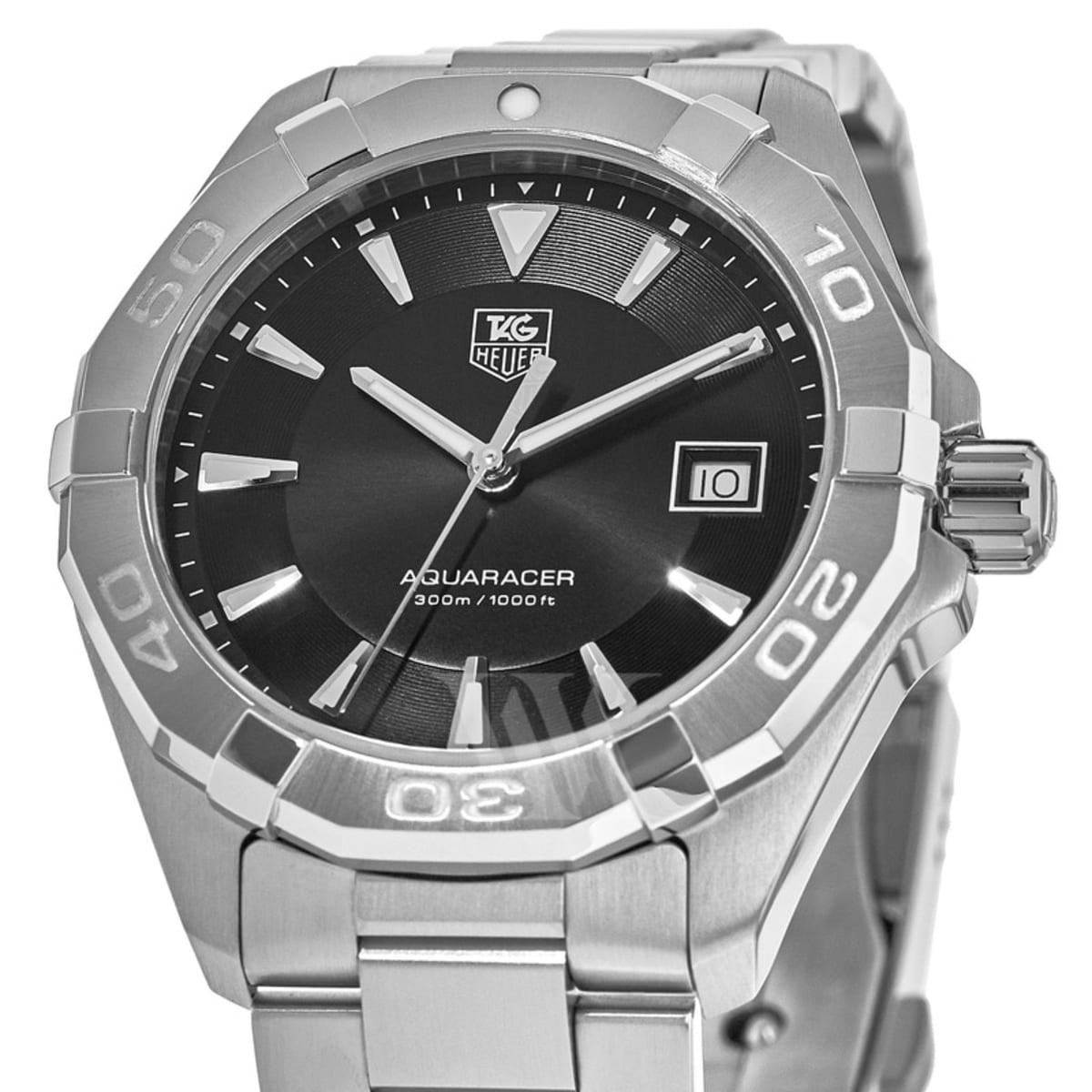 Buy Tag Heuer Aquaracer Black Dial Silver Steel Strap Watch for Men - WAY1110.BA0928 in Pakistan