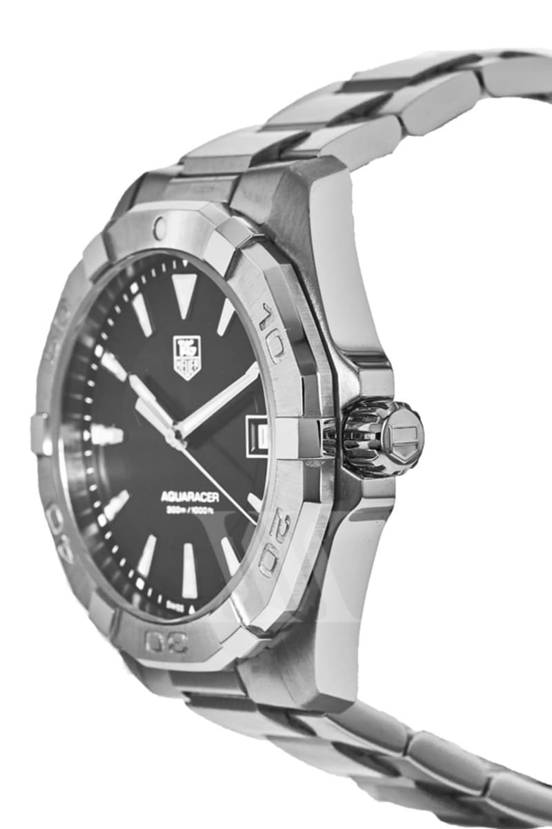 Buy Tag Heuer Aquaracer Black Dial Silver Steel Strap Watch for Men - WAY1110.BA0928 in Pakistan