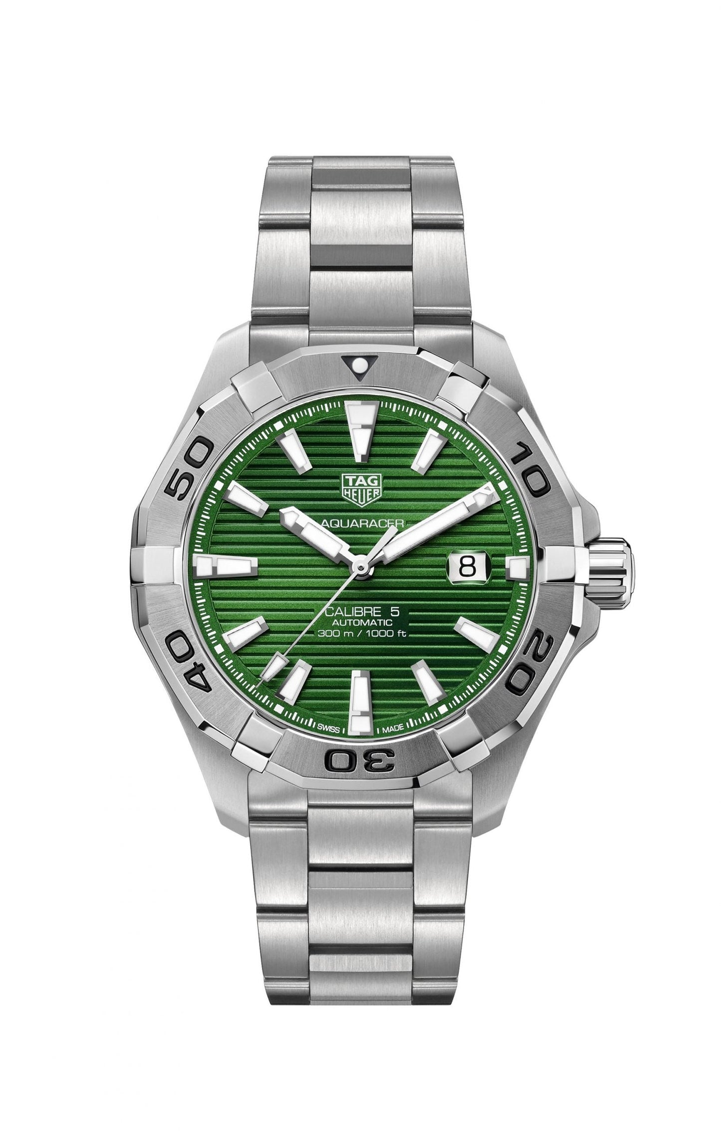 Buy Tag Heuer Aquaracer Green Dial with Diamonds Silver Steel Strap Watch for for Women - WBD1316.BA0740 in Pakistan