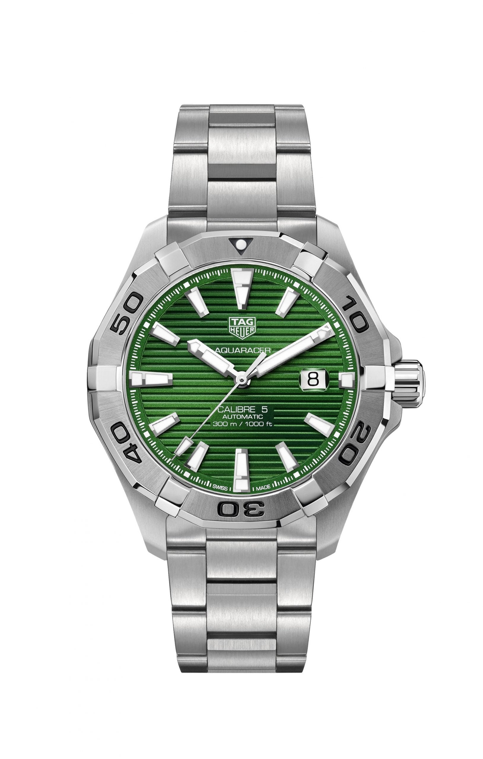 Buy Tag Heuer Aquaracer Green Dial with Diamonds Silver Steel Strap Watch for for Women - WBD1316.BA0740 in Pakistan