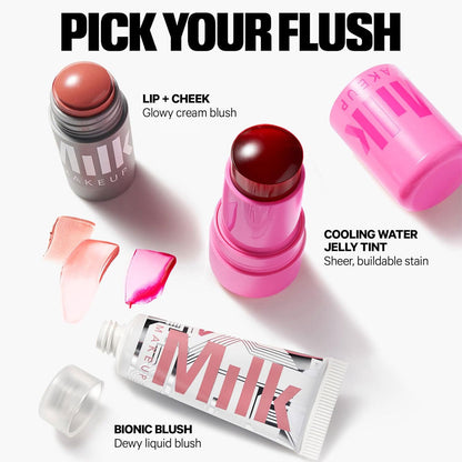 Milk Makeup- Cooling Water Jelly Tint sheer lip + cheek stain- Fizz