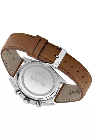 Buy Hugo Boss Men’s Quartz Leather Strap White Dial 44mm Watch 1513879 in Pakistan